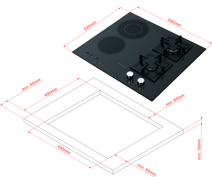 Комбинированная варочная панель Kuppersberg EGS 600 в магазине «На диване» в Благовещенске  — Выгодная цена